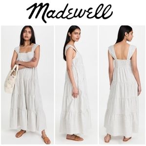 Madewell Tiered Striped Maxi dress